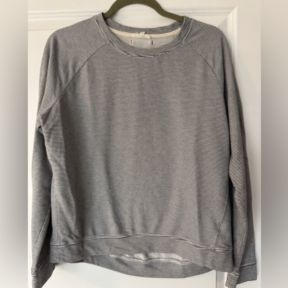 Thread & Supply Black/White Striped Sweatshirt